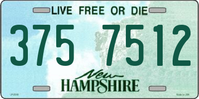 NH license plate 3757512