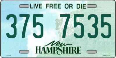 NH license plate 3757535