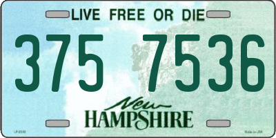 NH license plate 3757536