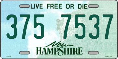 NH license plate 3757537