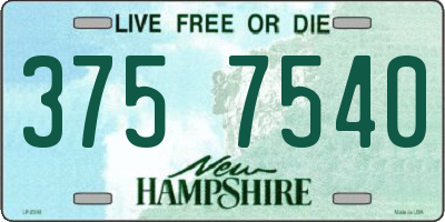 NH license plate 3757540