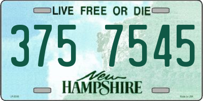 NH license plate 3757545
