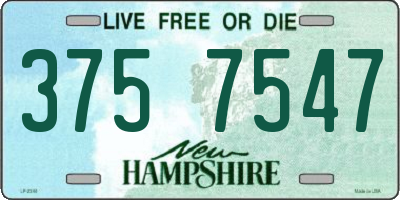 NH license plate 3757547