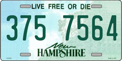 NH license plate 3757564