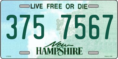 NH license plate 3757567