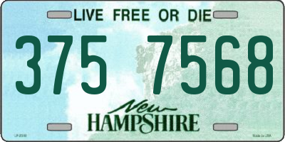 NH license plate 3757568