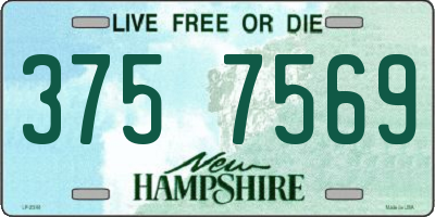 NH license plate 3757569