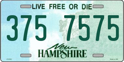 NH license plate 3757575
