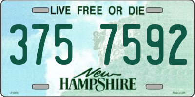 NH license plate 3757592