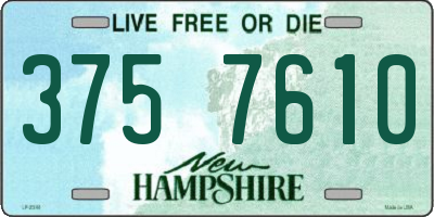 NH license plate 3757610