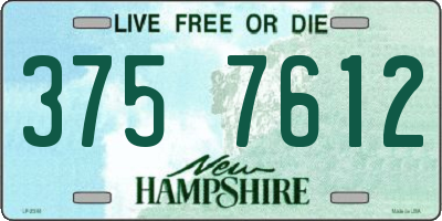 NH license plate 3757612
