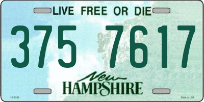 NH license plate 3757617