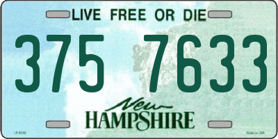NH license plate 3757633