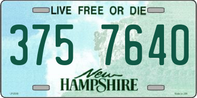 NH license plate 3757640