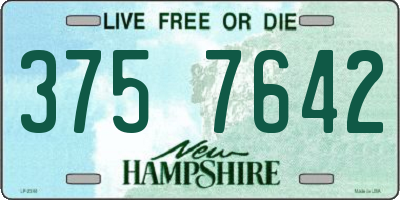 NH license plate 3757642