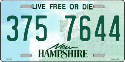 NH license plate 3757644