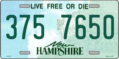 NH license plate 3757650