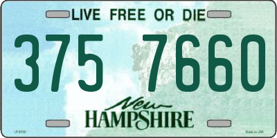 NH license plate 3757660