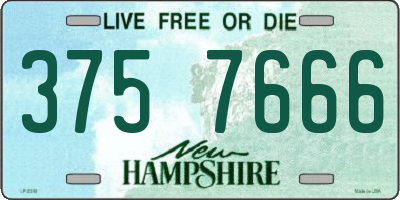 NH license plate 3757666