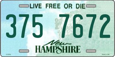 NH license plate 3757672