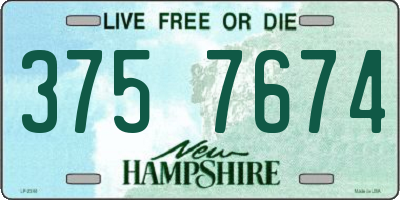 NH license plate 3757674