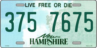 NH license plate 3757675