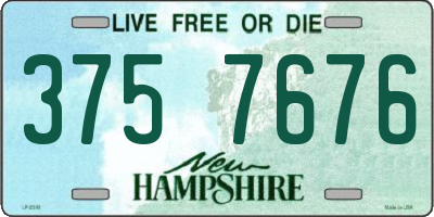 NH license plate 3757676