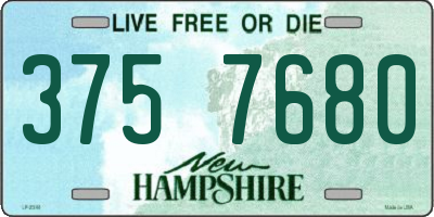 NH license plate 3757680