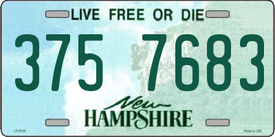 NH license plate 3757683