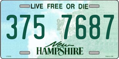 NH license plate 3757687