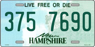 NH license plate 3757690