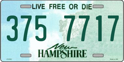 NH license plate 3757717