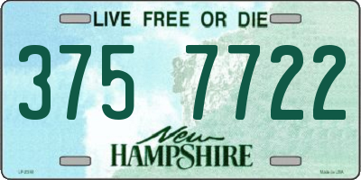 NH license plate 3757722