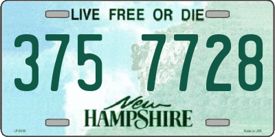 NH license plate 3757728