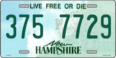 NH license plate 3757729
