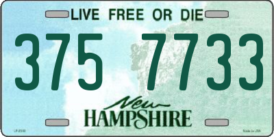 NH license plate 3757733