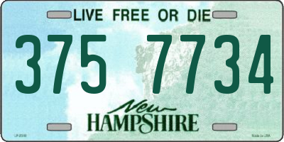 NH license plate 3757734
