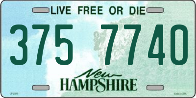 NH license plate 3757740