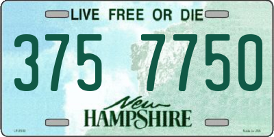 NH license plate 3757750