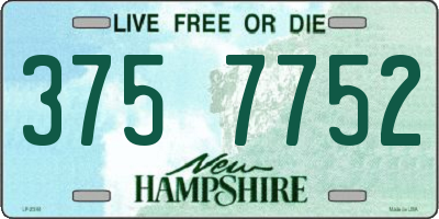 NH license plate 3757752