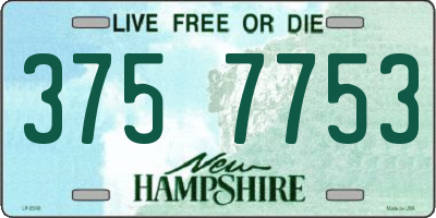 NH license plate 3757753