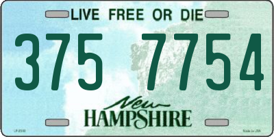 NH license plate 3757754