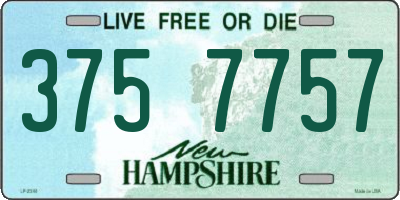 NH license plate 3757757