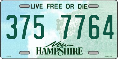 NH license plate 3757764