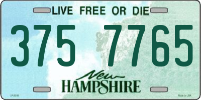 NH license plate 3757765