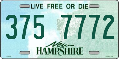 NH license plate 3757772