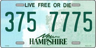 NH license plate 3757775