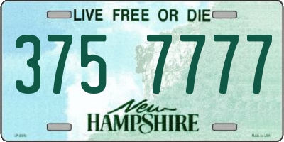 NH license plate 3757777