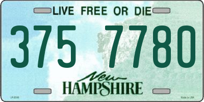 NH license plate 3757780