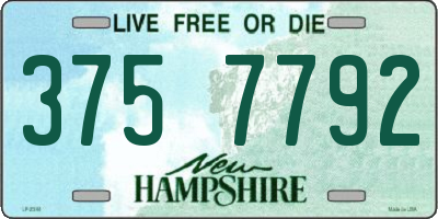 NH license plate 3757792